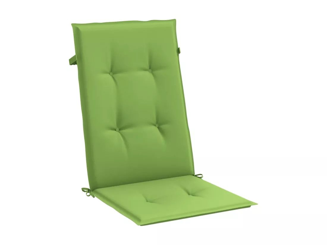 Coussins de chaise à dossier haut lot de 6 vert mélangé tissu