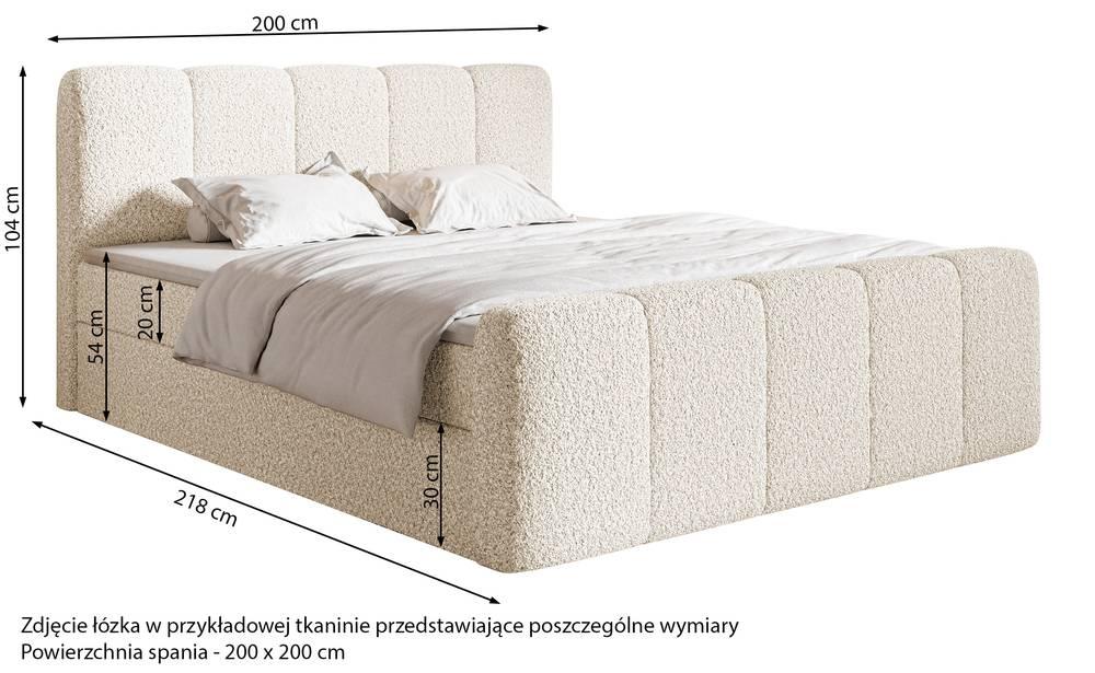 NADUVI Collection Boxspring Chloe 200x200 bouclé met opbergruimte