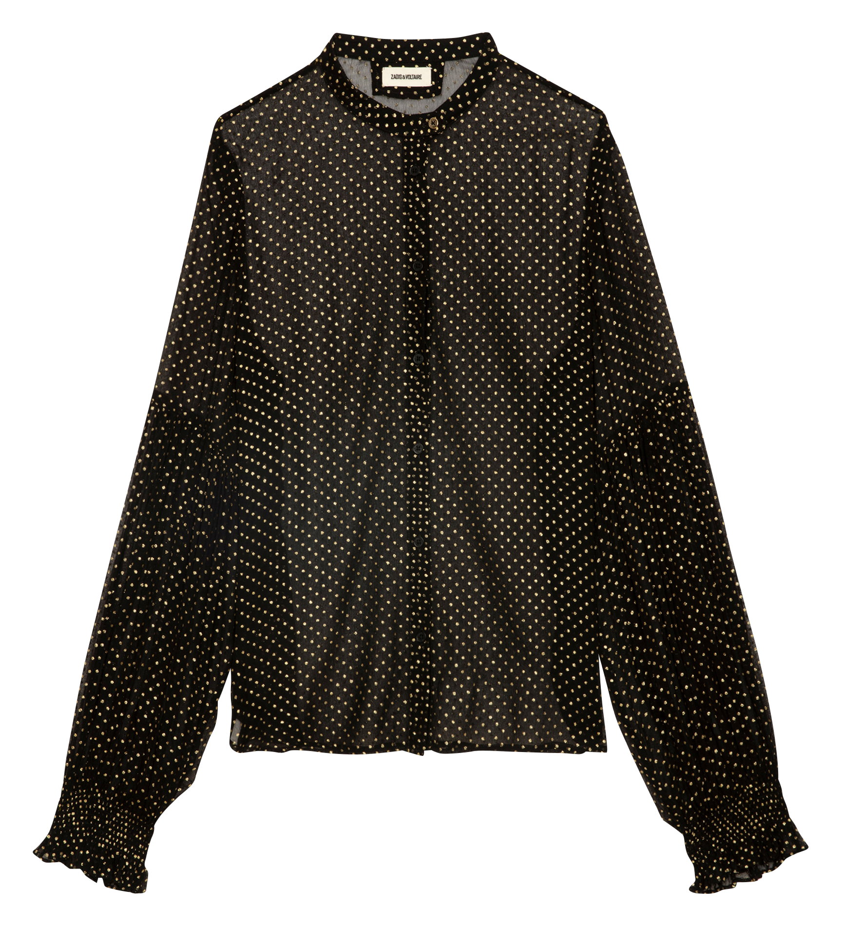TANDY - Chemise transparente à pois | Noir