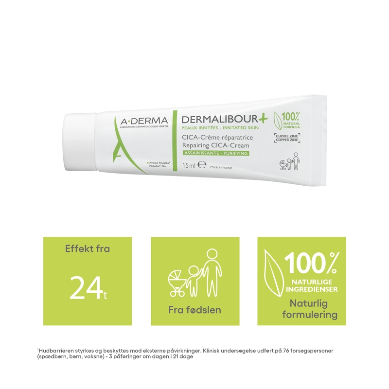 A-DERMA Dermalibour+ Repairing Cica-Cream 15 ml