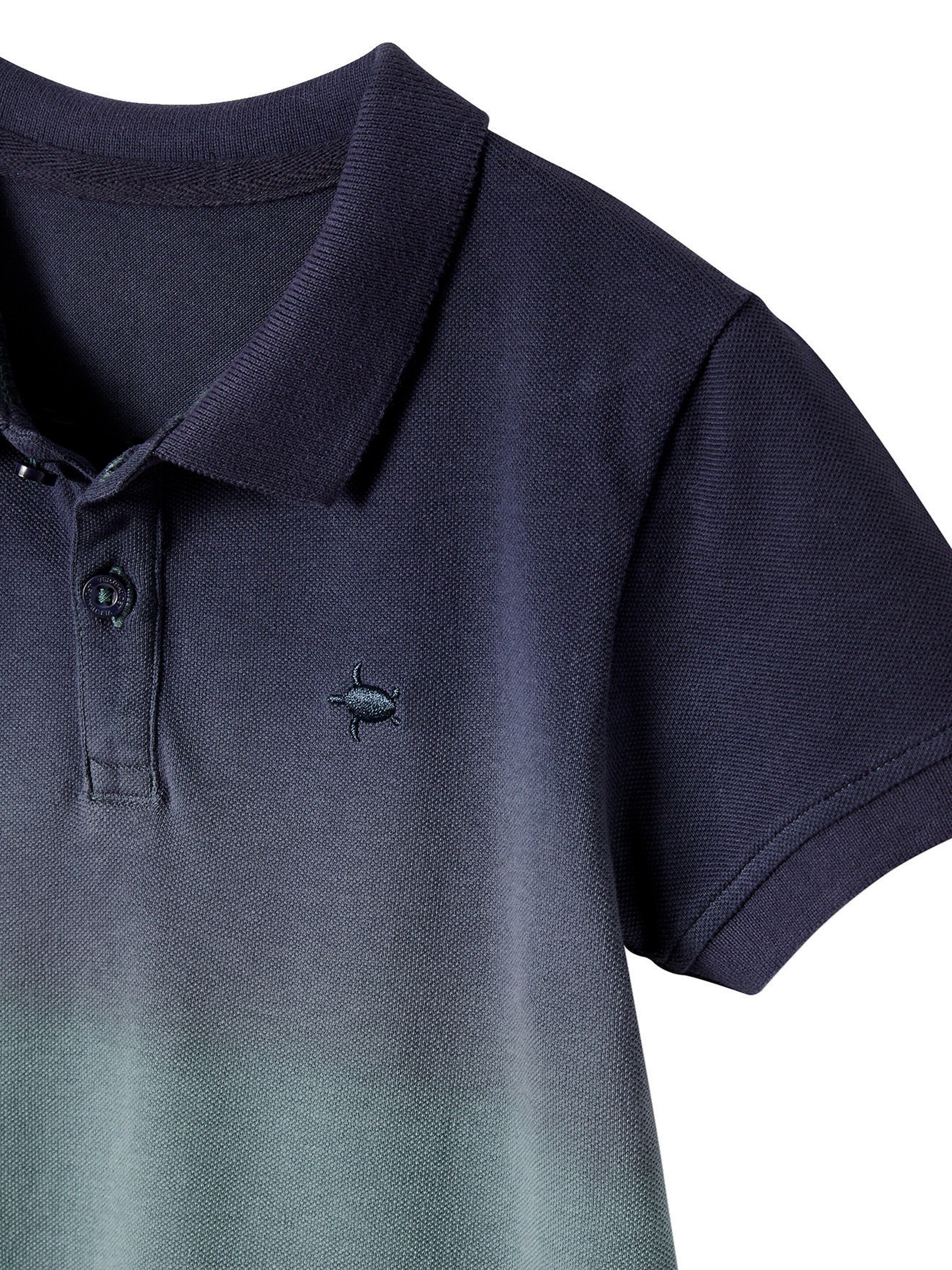 Vertbaudet Jungen Poloshirt, Dip-Dye-Effekt marine
