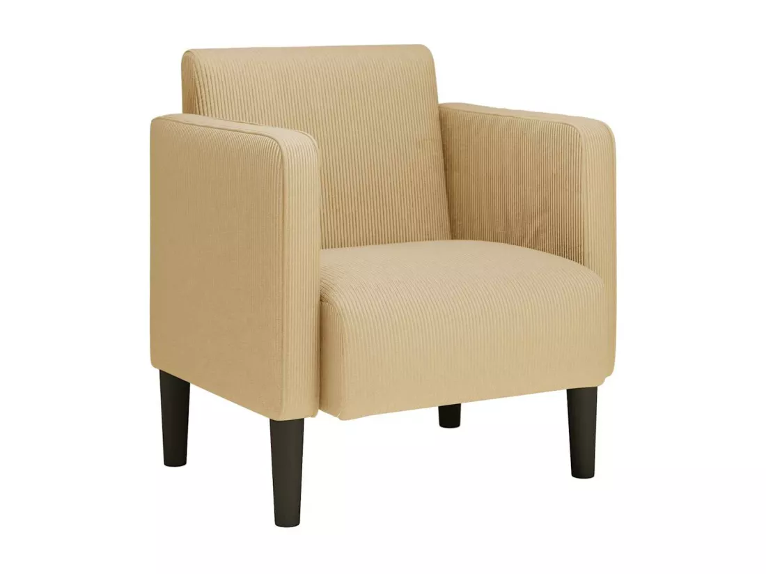 Canapé-chaise accoudoirs vert clair 54 cm tissu velours c?telé