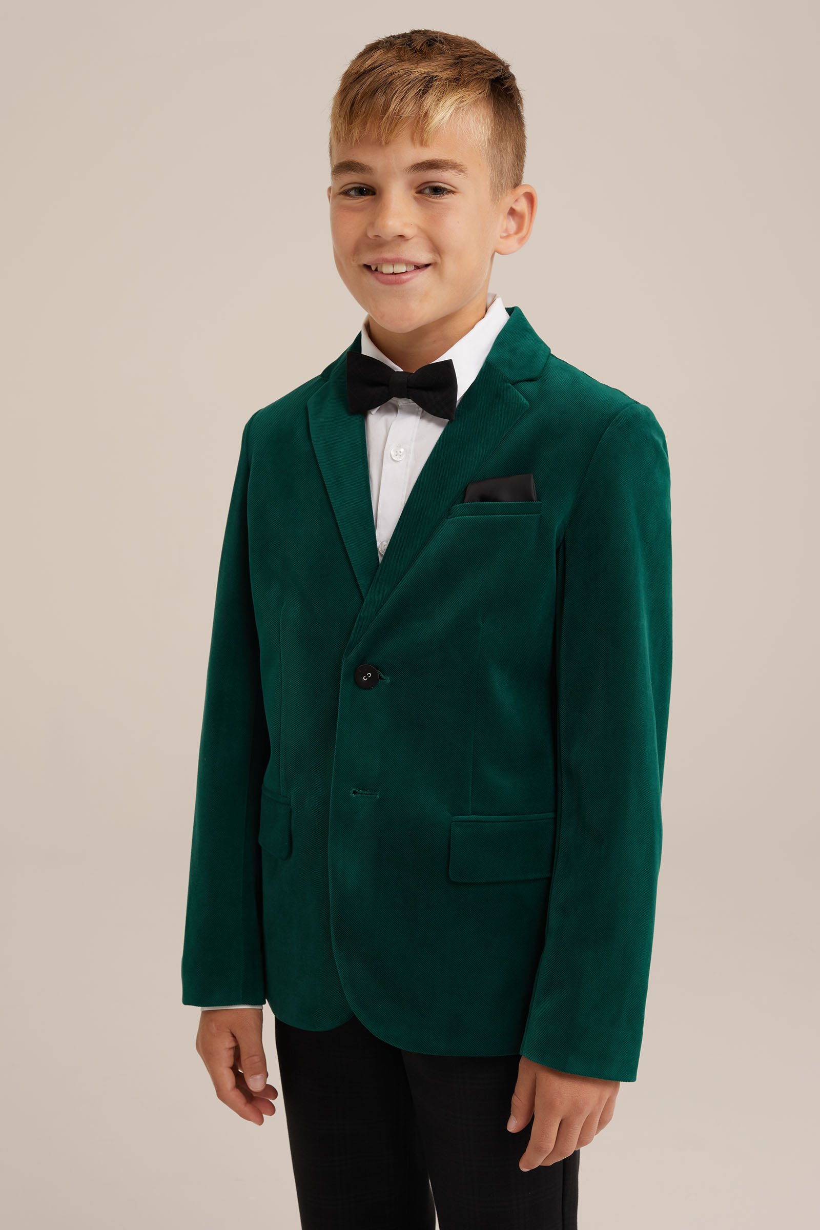 Jongens velvet blazer WE Fashion Groen