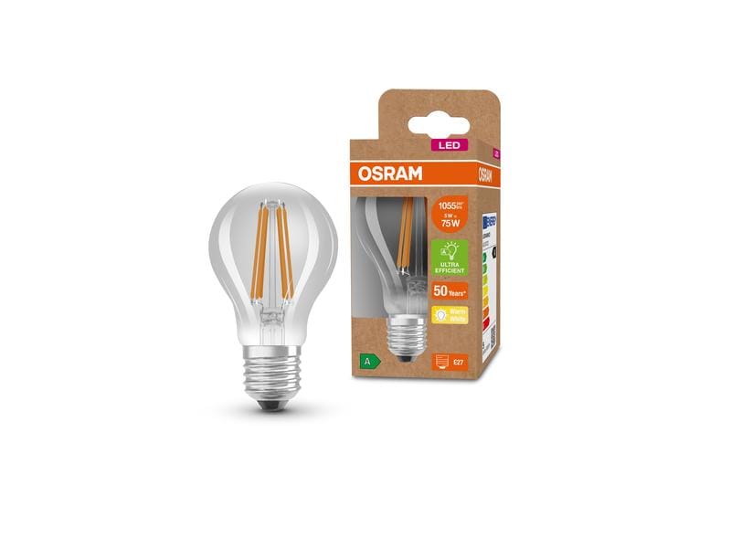 OSRAM Lampe Clas A 75, 5W, E27, Warmweiss LED-Lampen, klassische Kolbenform