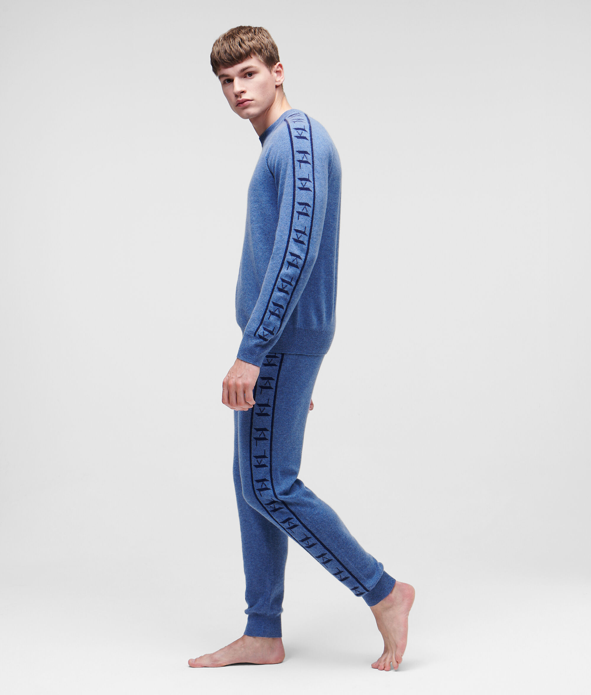 PULL KL MONOGRAM EN CACHEMIRE JACQUARD