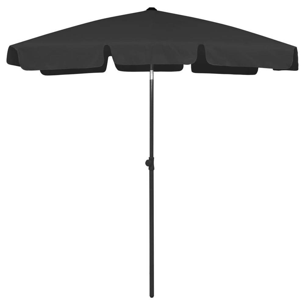 Parasol de plage 180 x 120 cm noir