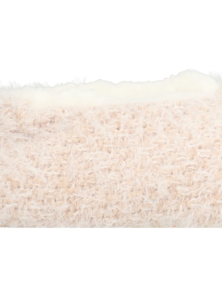 CHENILLE WITH FAKE FUR SLIPPERS 1P