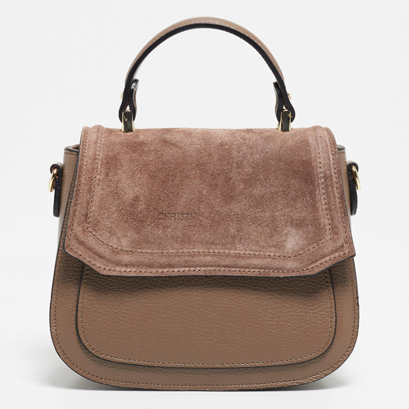 Christian Laurier Sac à main en Cuir Lali taupe  - 23x20x11 cm