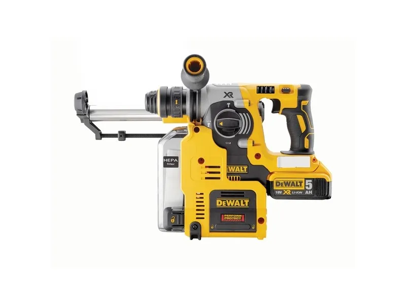 DeWALT Akku-Kombihammer DCH275P2, 18 Volt, Bohrhammer, SDS-plus, Grå, Sort, Gul, Børsteløs motor, 2,4 cm, 1100 rpm, 1,3 cm