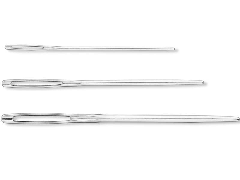 Prym Wollnadel Nr. 1   3 ohne Spitze, 3 Stück Multifunktionale Wollnadeln mit abgerundeter Spitze zum Sticken
