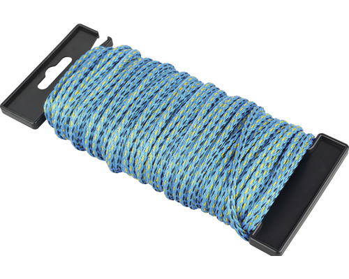 Touw Paraloc Mamutec polyester blauw/geel/zwart Ø 4 mm, 20 m