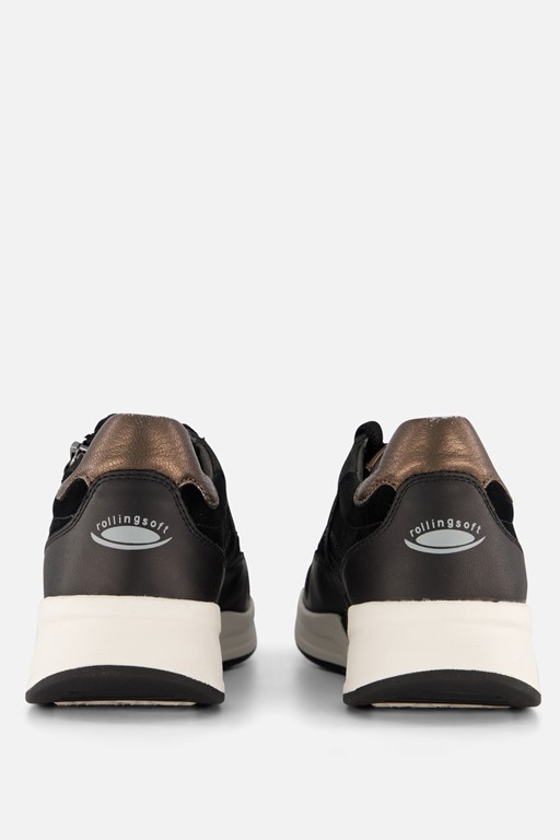 Gabor Rollingsoft sneakers zwart Suede
