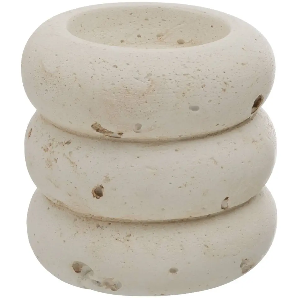 Theelichthouder Nordic - off-white - 6,5xØ7 cm