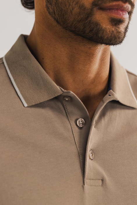 State of Art beige heren polo