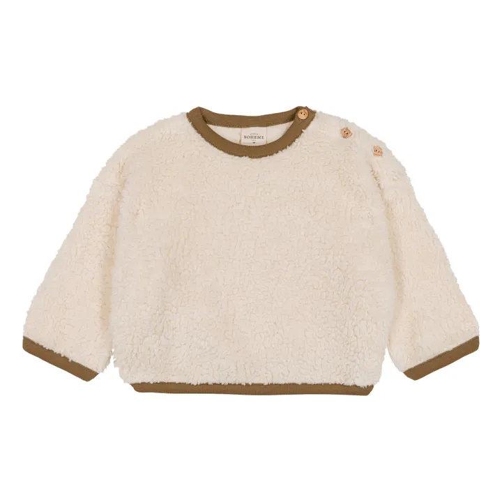 Studio Bohème Sweat Façon Fourrure Ours | Ecru