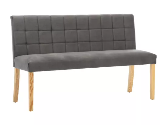 Banc 140 cm Gris Velours