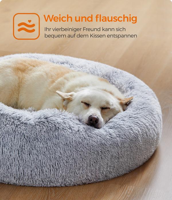 Feandrea Hundebett, rund, grau, ca. Ø80/H20