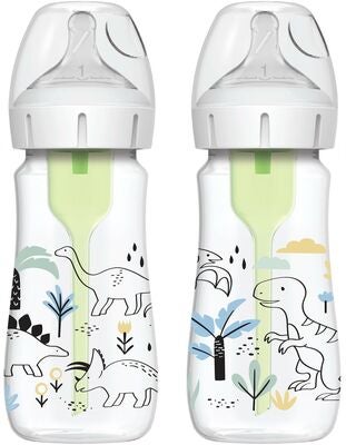 Dr. Brown's WideNeck Options+ Tåteflasker 270 ml 2-Pack, Hvit