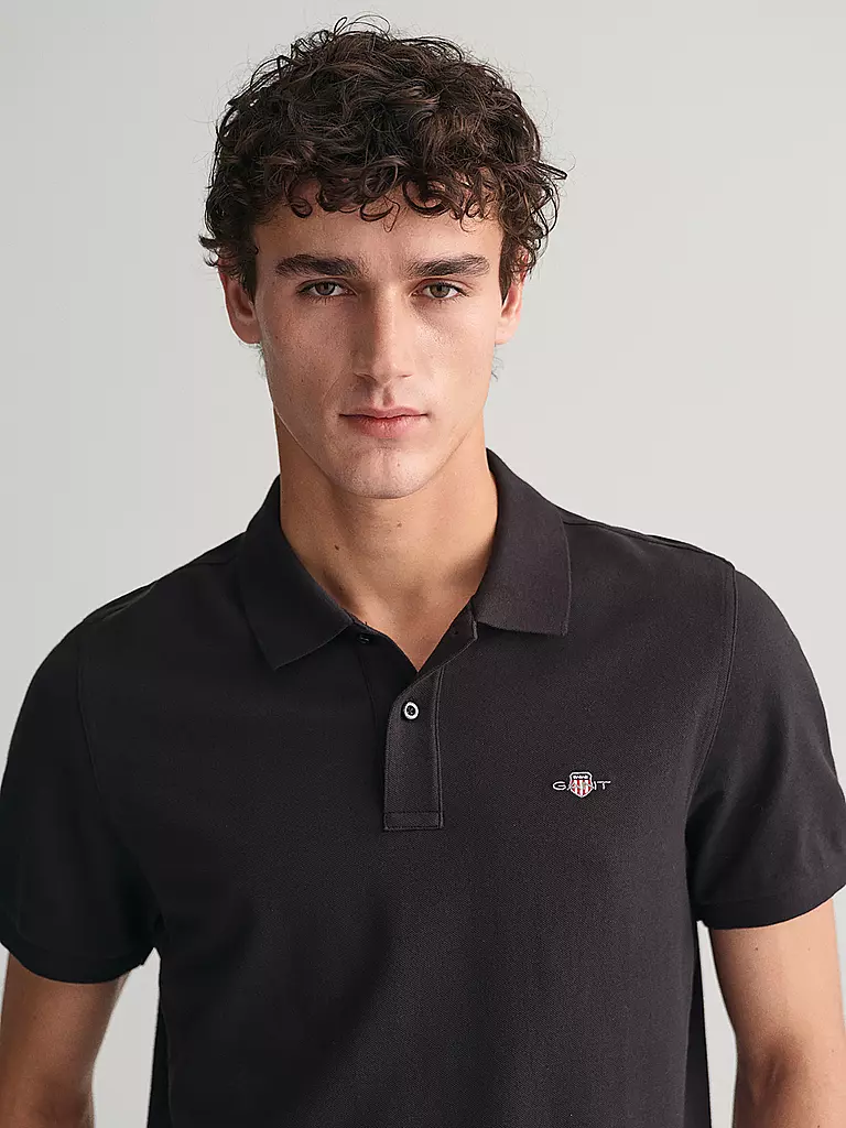 GANT Poloshirt Regular Fit schwarz