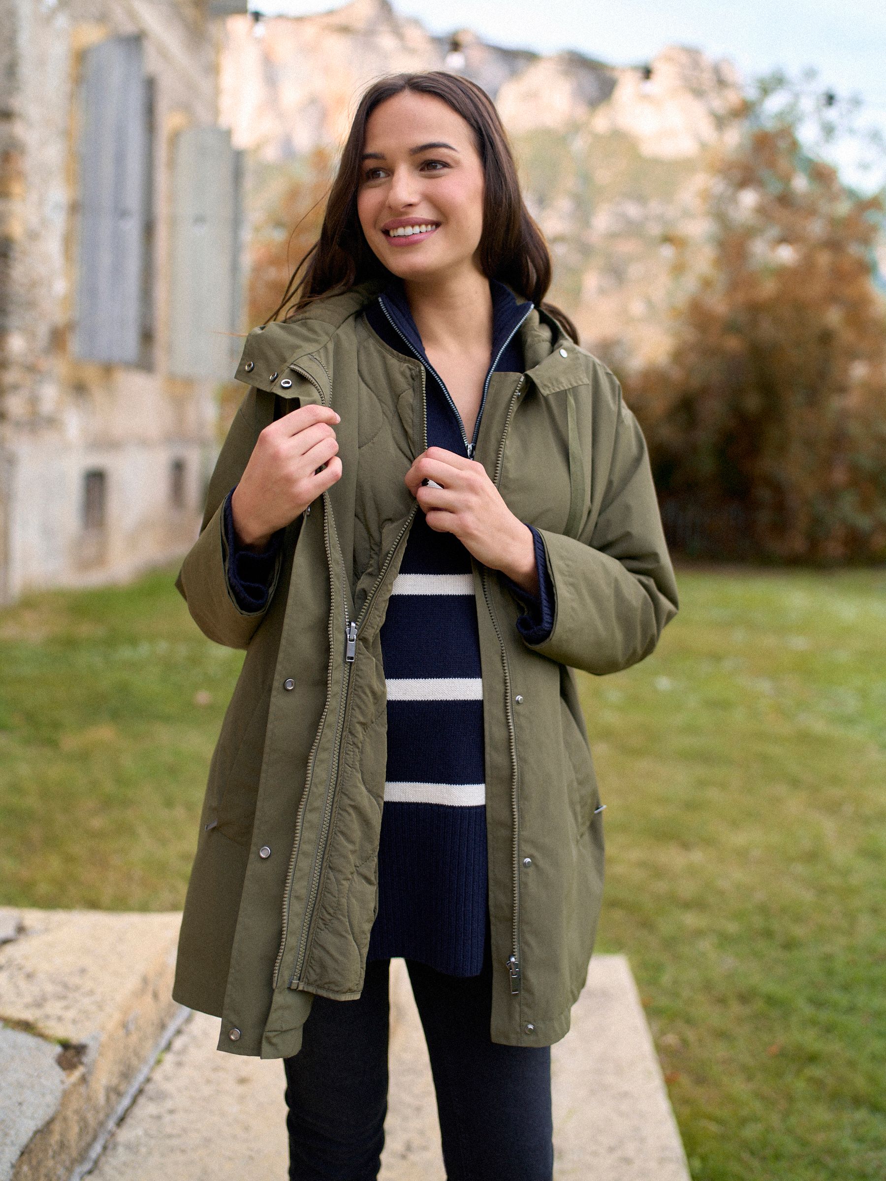 Seraphine Maternity & Babywearing Versatile Coat with Separate Inner Quilted