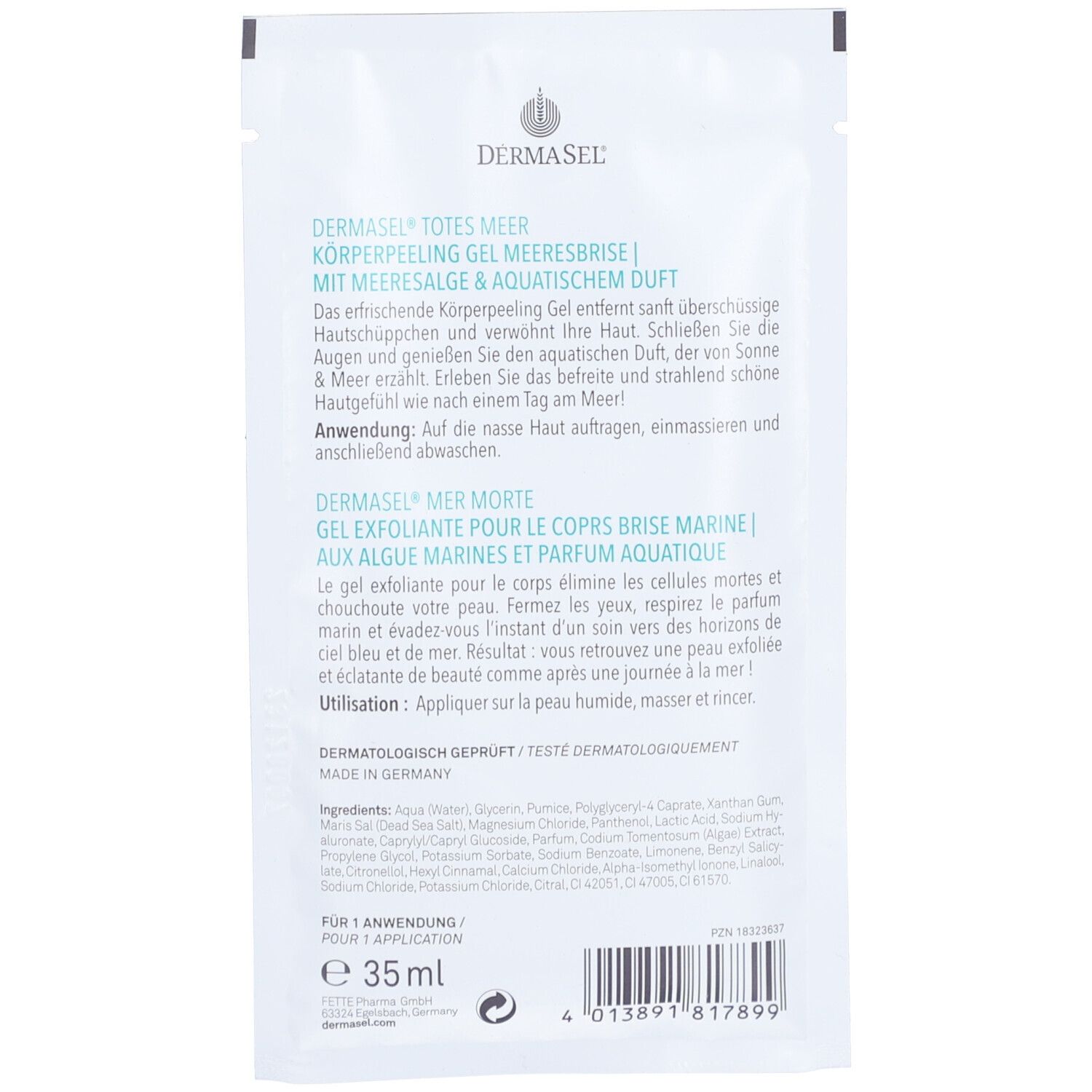 DERMASEL® TOTES MEER Körperpeeling Gel Meeresbrise