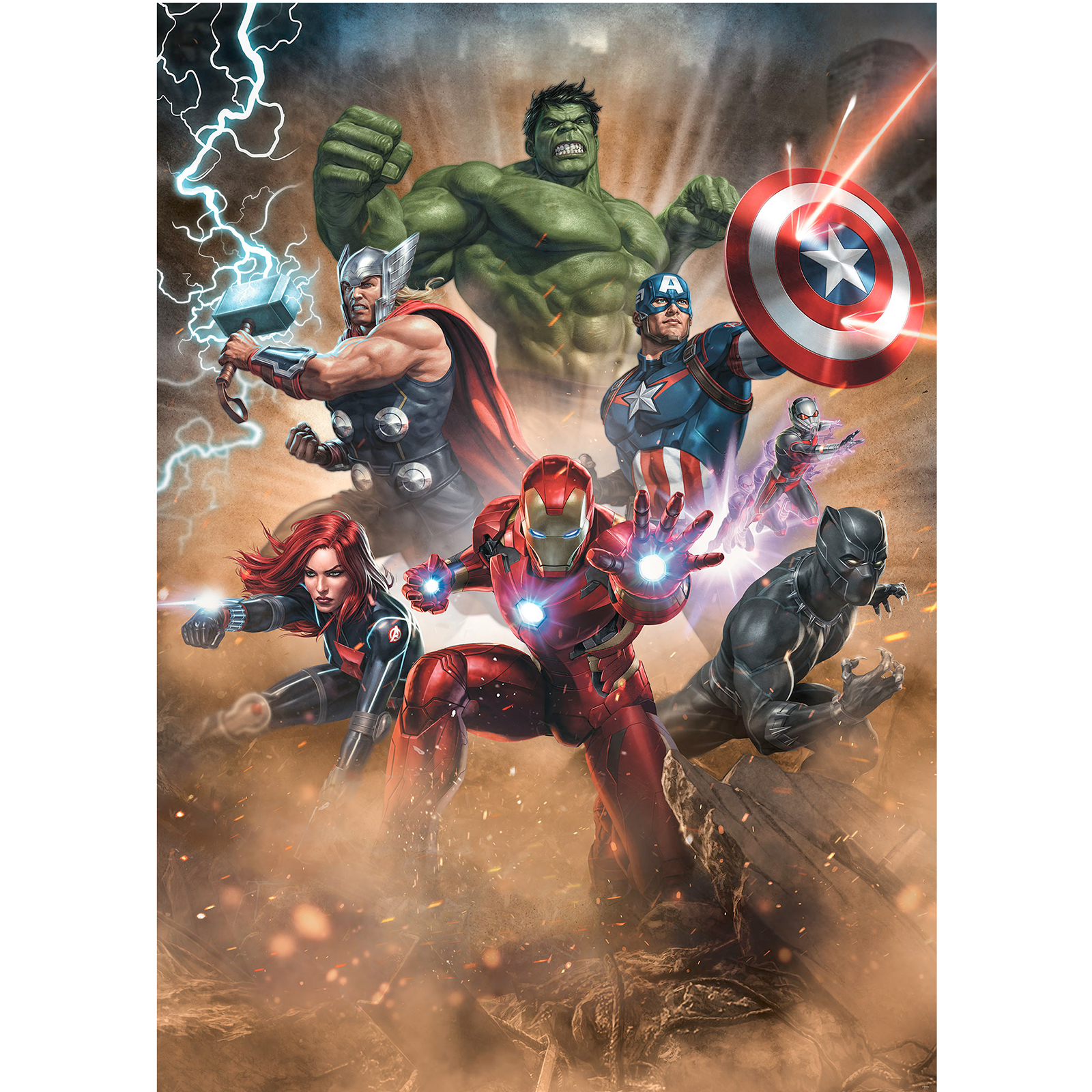 Vlies-Fototapete AVENGERS SUPERPOWER - bunt - 200x280 cm