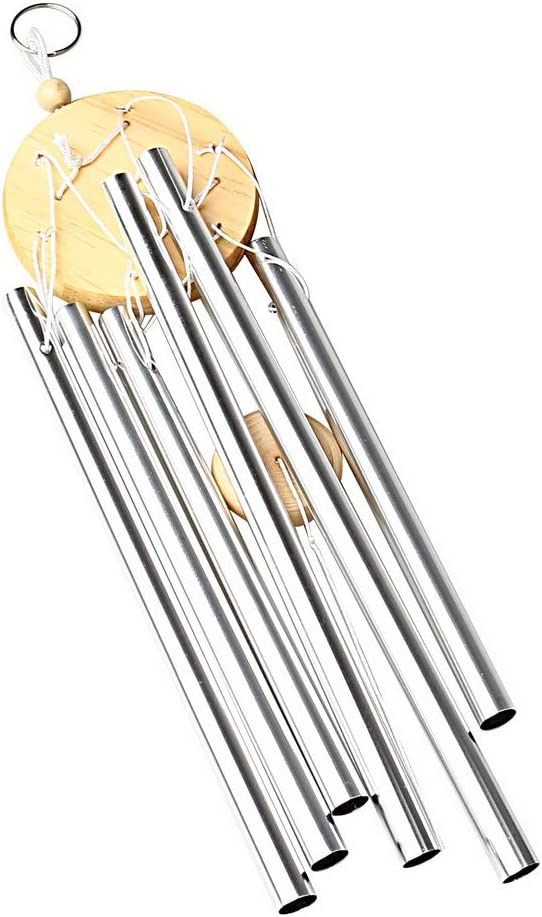Aluminium Windspiel Outdoor Accessoire Garten Deko Klangspiel - Braun