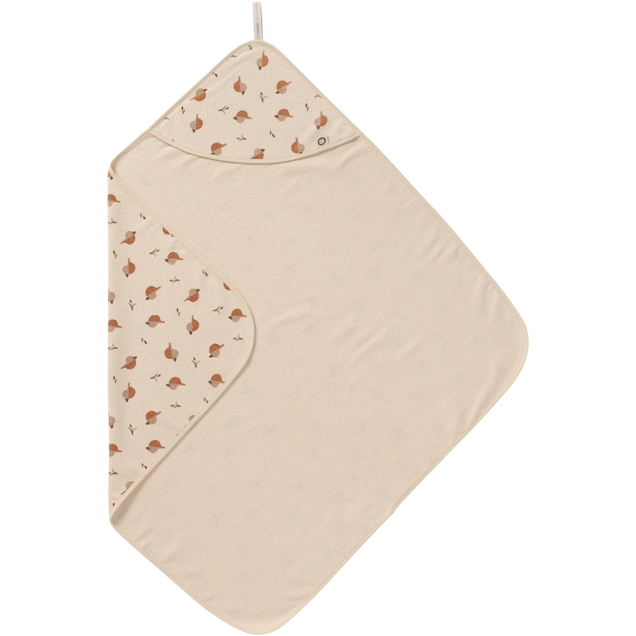 Noppies Badecape Printed duck baby hooded towel Indian Tan