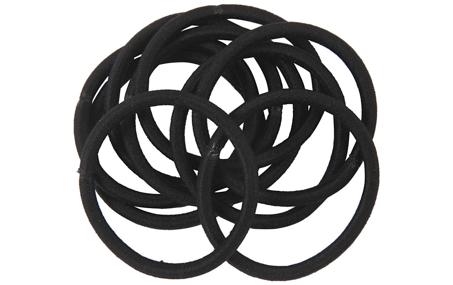 Haargummi 4,5 cm, 10 Stück, SchwarzStylishes Haargummi in Schwarz