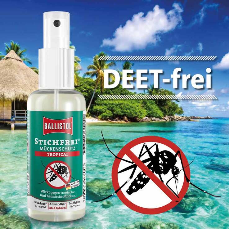 Ballistol Stichfrei Mückenschutz Tropical Pumpspray, 100 ml
