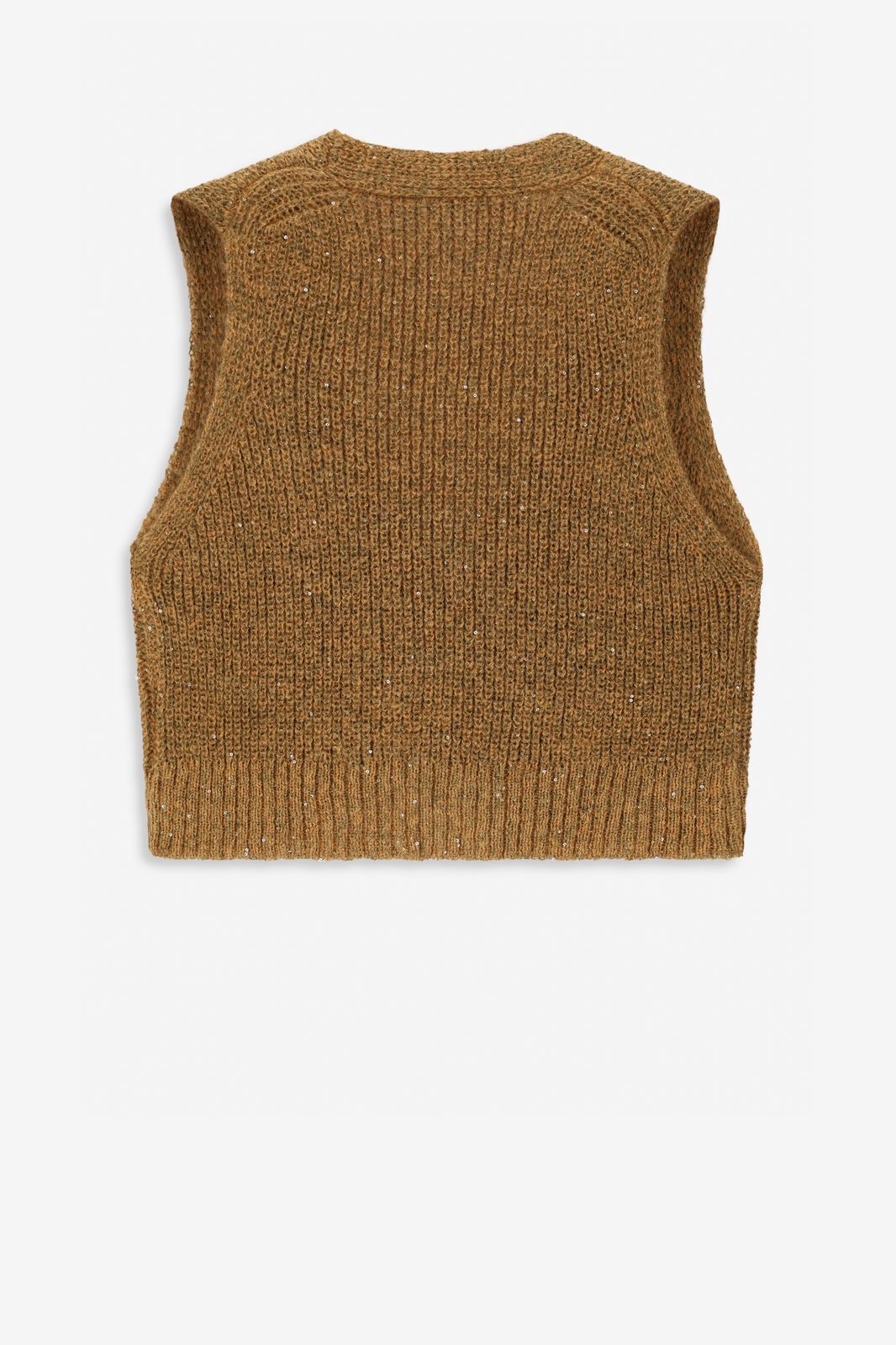 Bruin gebreid gilet