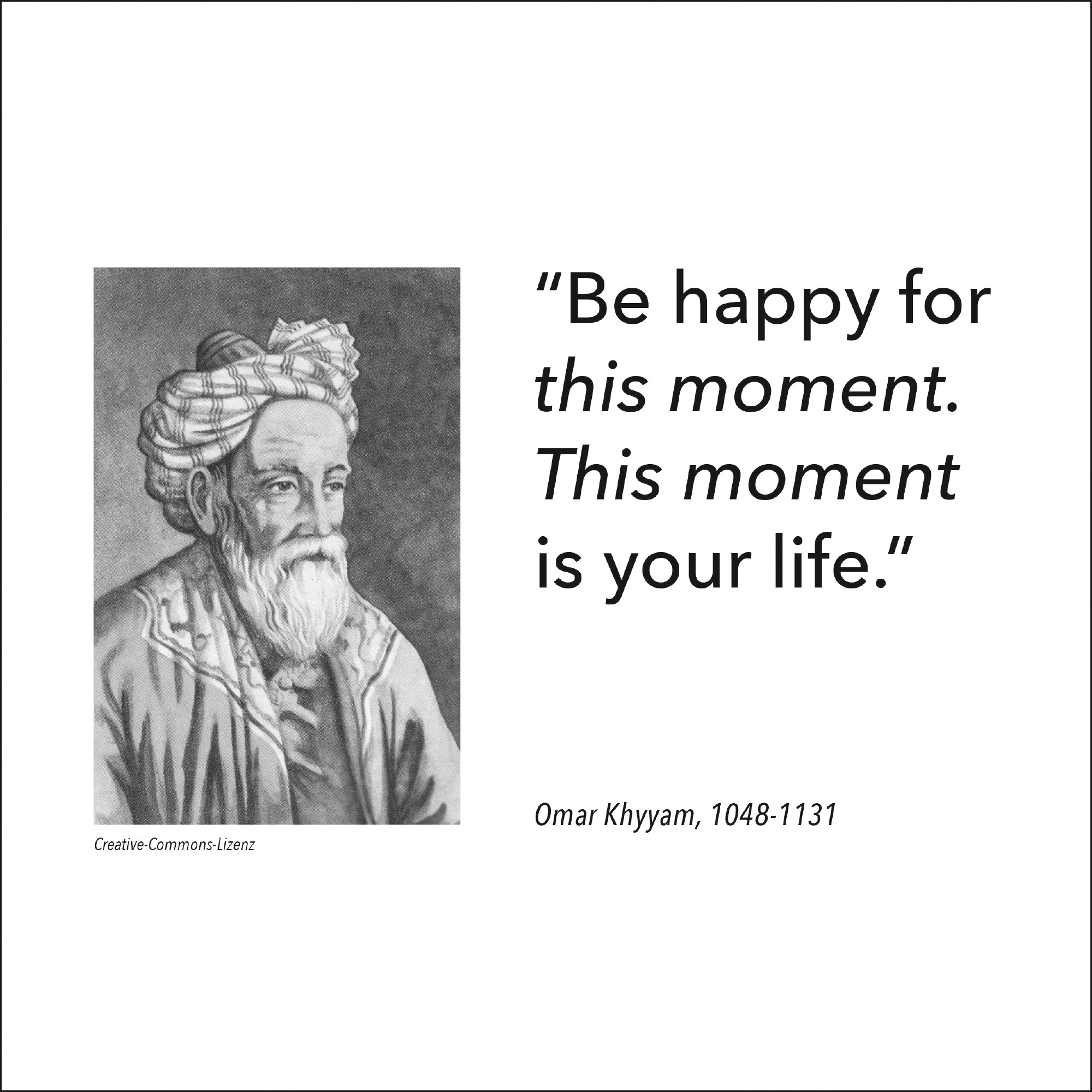 Postkarte 'Be happy for this moment' günstig bestellen