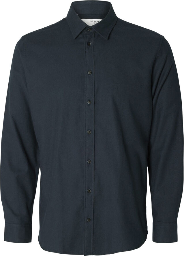 Selected Homme SLHSLIMOWEN-FLANNEL SHIRT LS NOOS Dark sapphire/solid