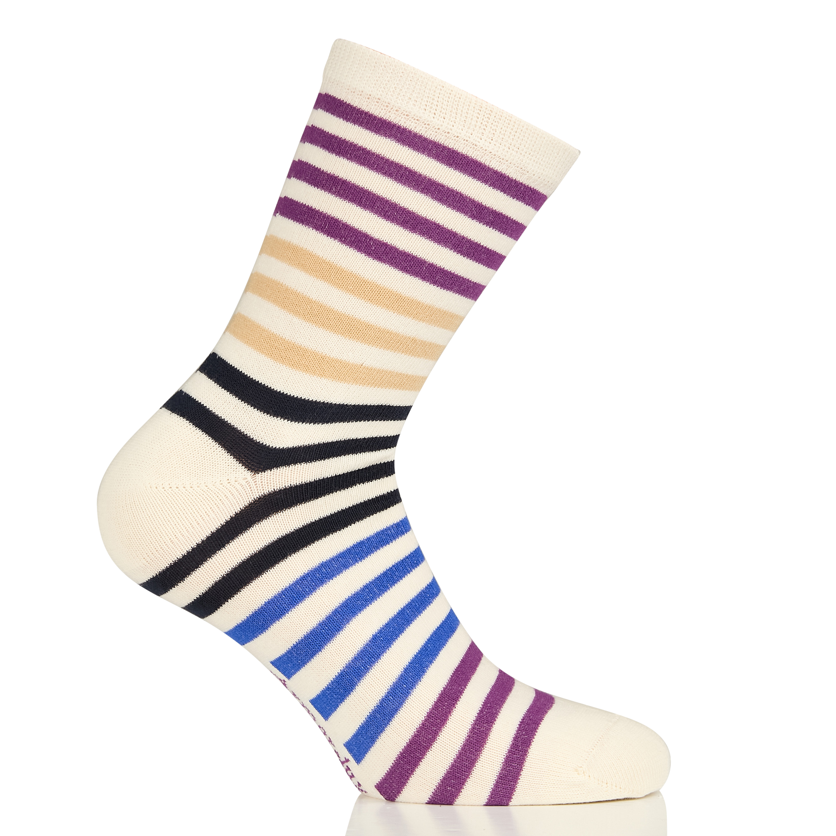Chaussettes en coton mélangé rayé | Multicolore