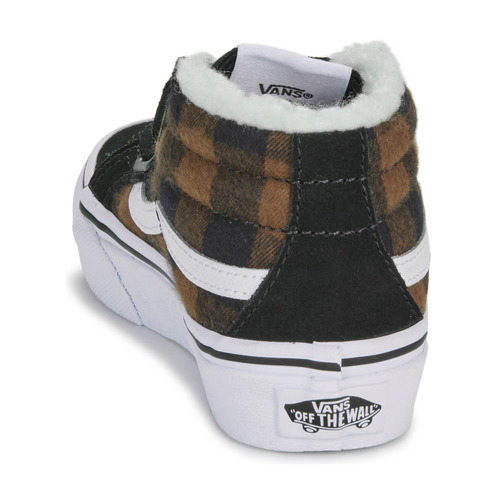 Vans - UY SK8-MID REISSUE V PLAID SHERPA - Noir / Marron