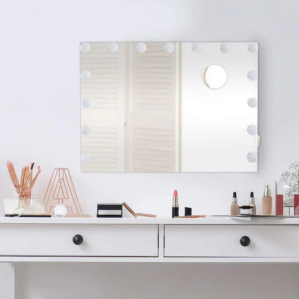 CLP Make-up spiegel Marlene Kunststof - wit