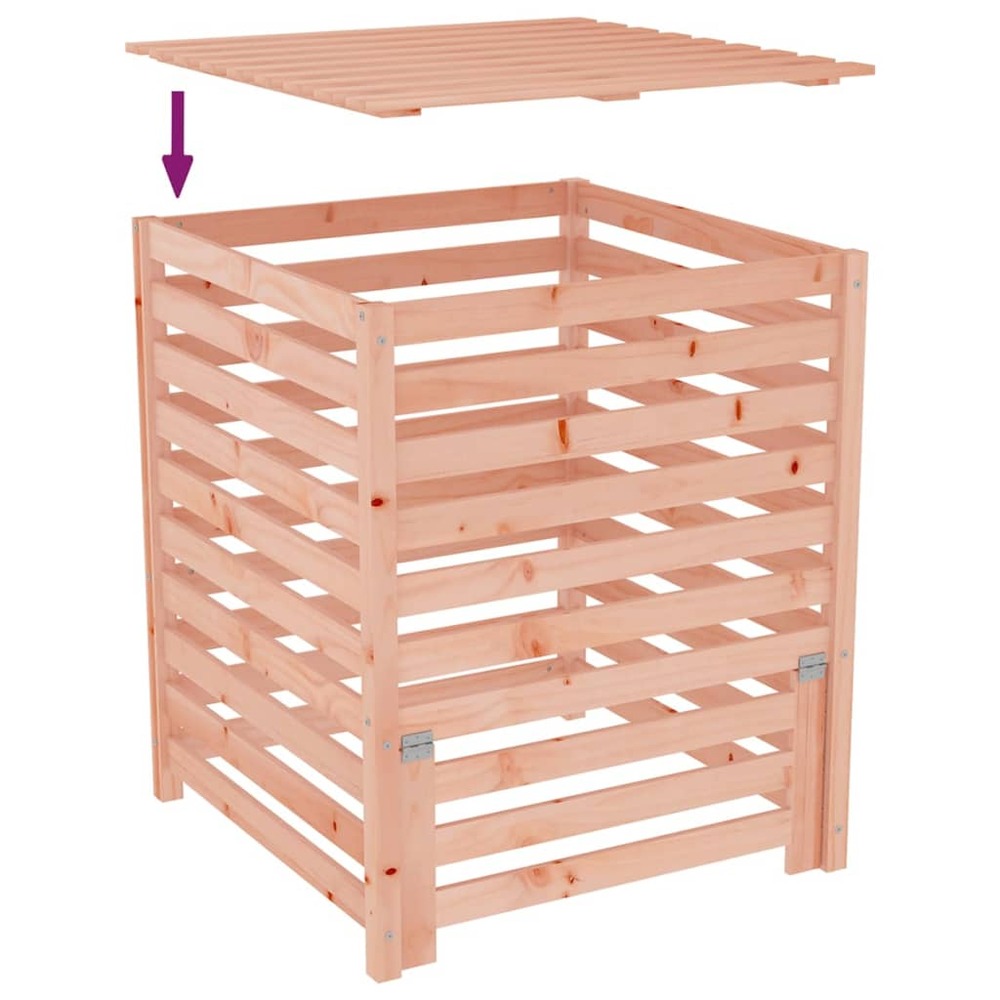 Composteur 82,5x82,5x99,5 cm bois de douglas massif