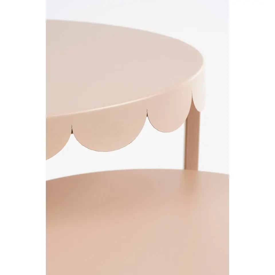 Mica Decorations Lara Bijzettafel - Set van 2 - H51 x Ø40 cm - Metaal