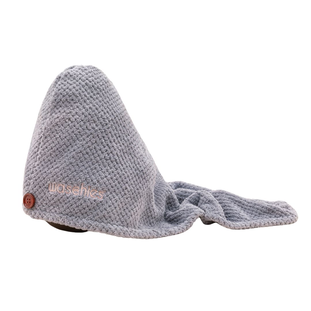 waschies Haar-Turban Grau