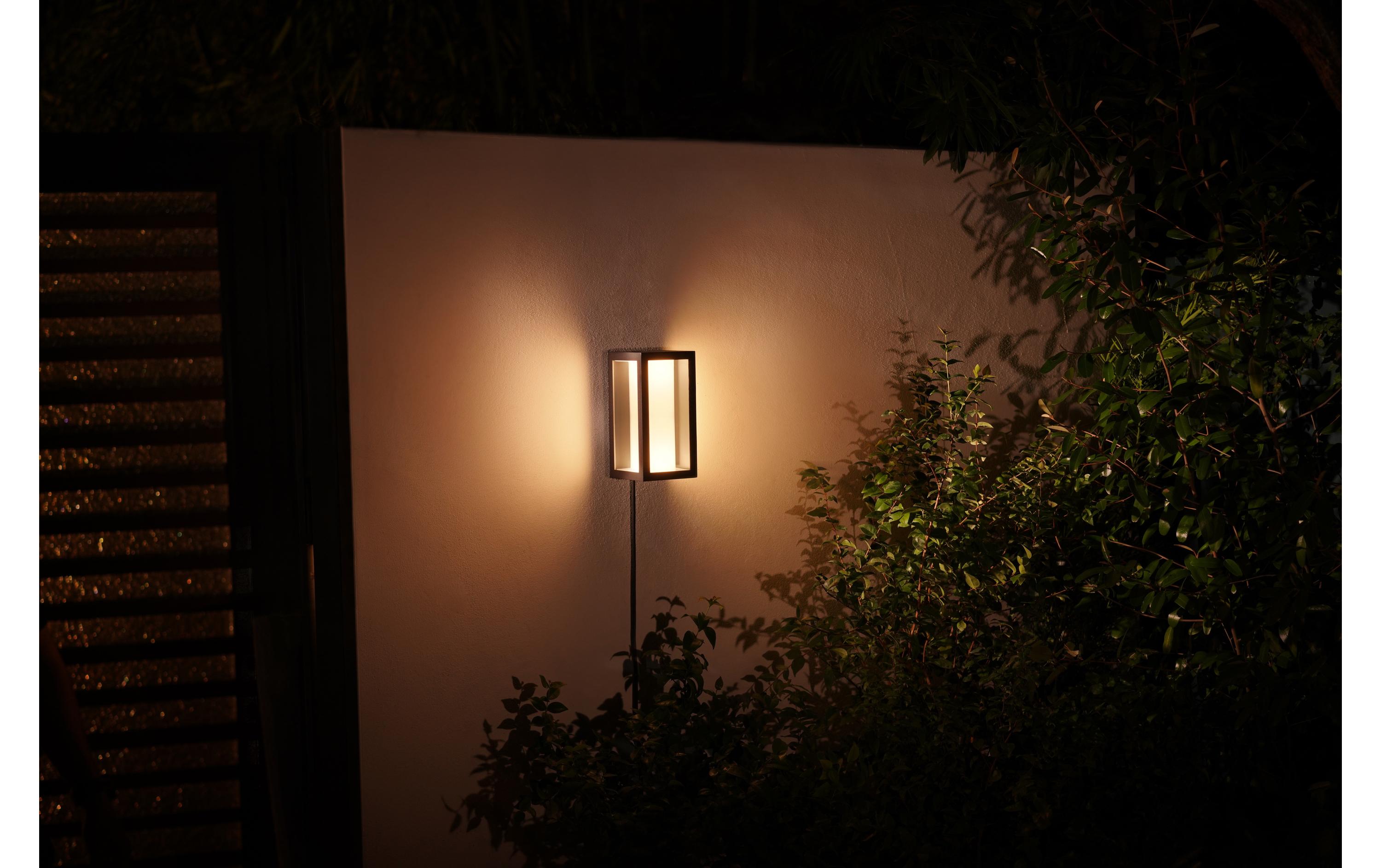 White & Color Ambiance Outdoor Impress Wandl. schwarz NV<br>Aussenleuchte Impress Hue WACA LV EU