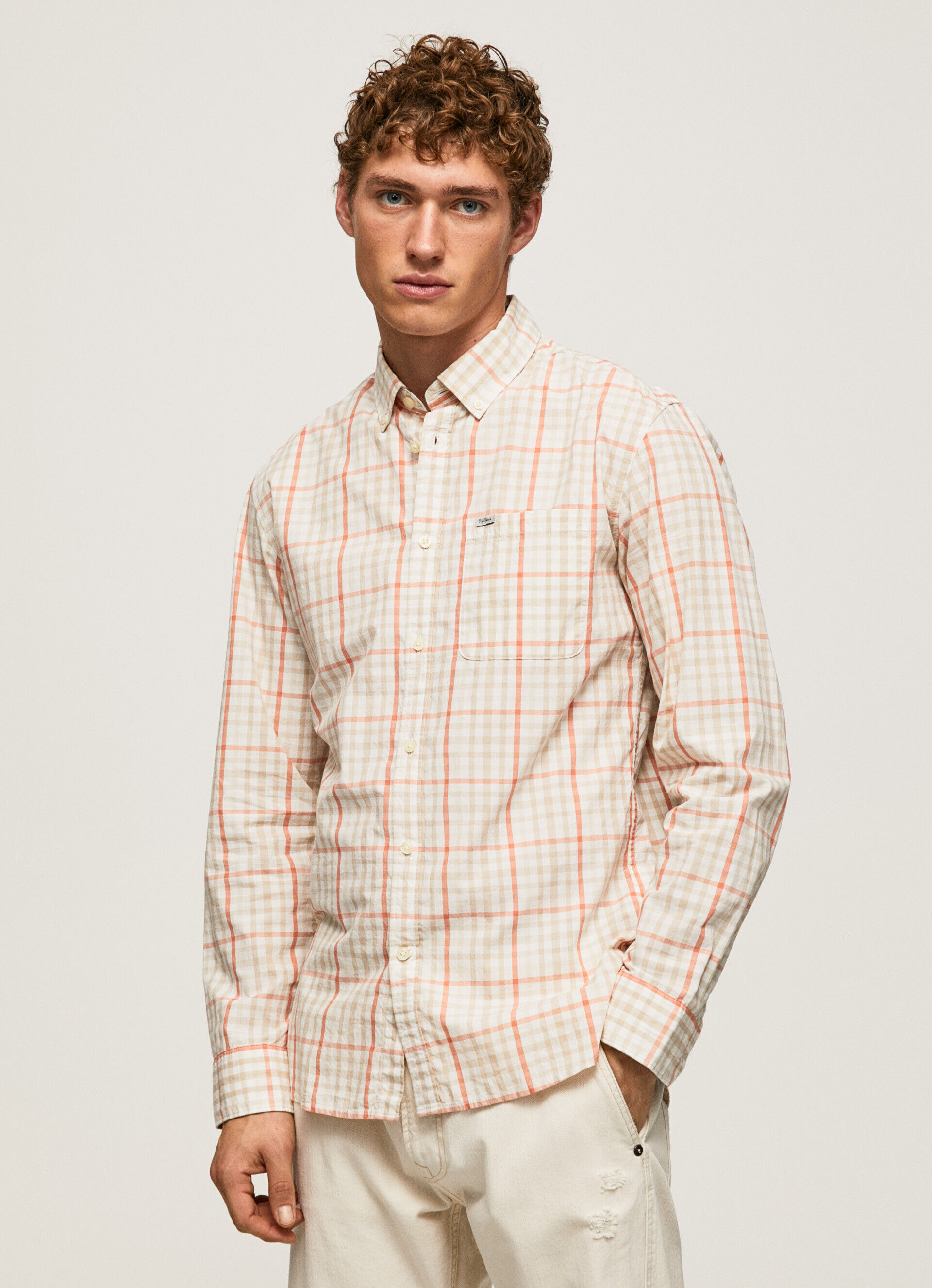 Camisa Lory Popelin com xadrez - multicolorida