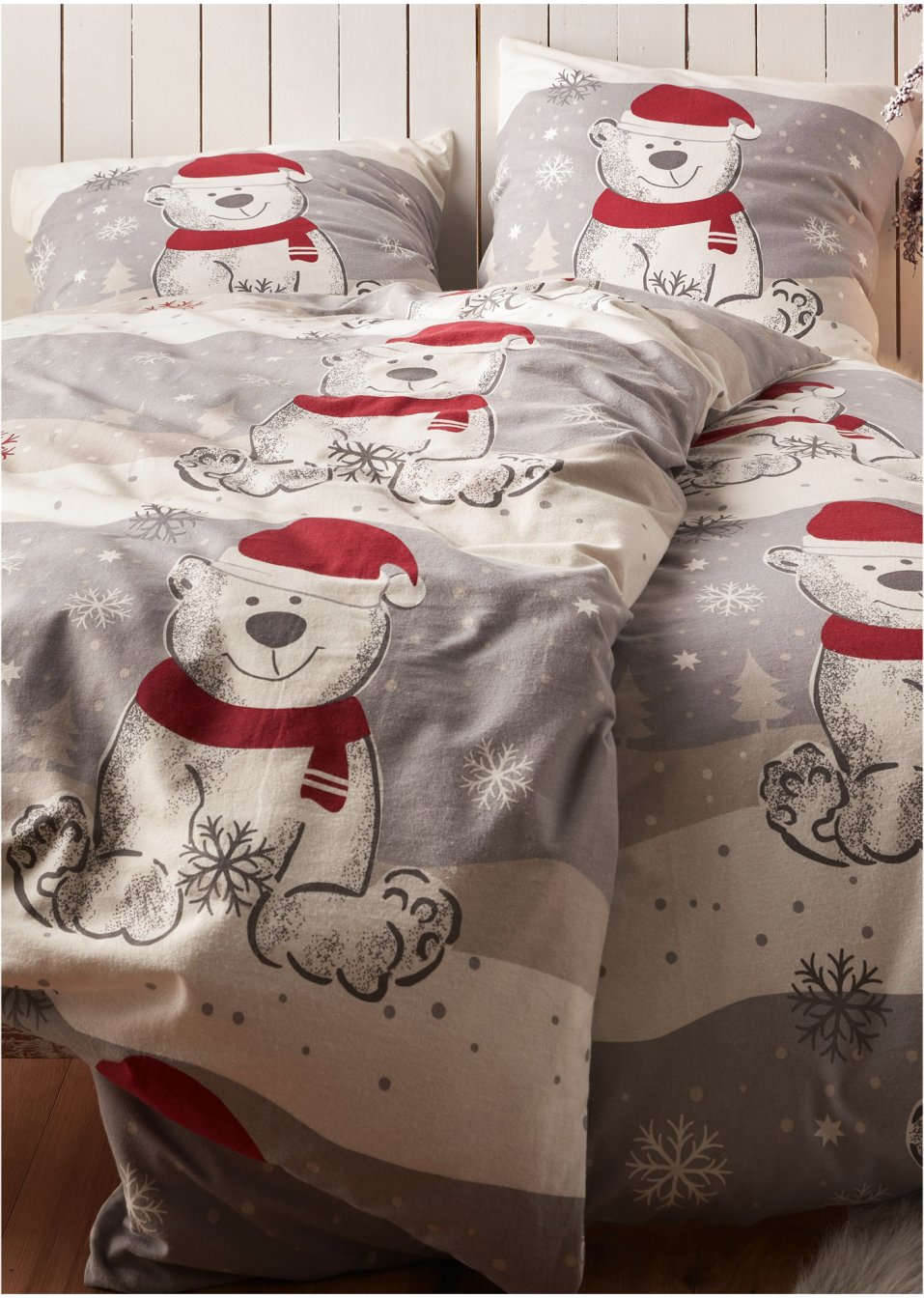 Parure de lit motif hivernal