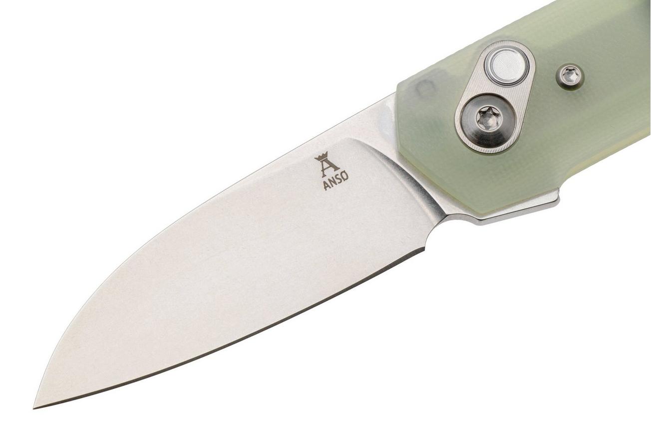 Ansø of Denmark Aros AROS-JD, Stonewashed RWL34, Jade G10 zakmes, Jens Ansø design