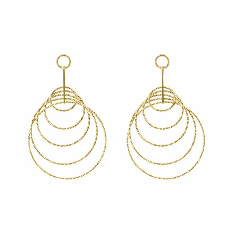 Boucles D Oreilles Argent Doré Diamanté Stella