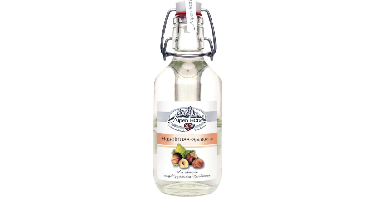 Alpenherz Haselnuss-Spirituose 33% 0,2 Liter (Einweg)