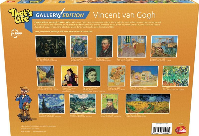 Vincent Van Gogh - Puzzel - 1000 Stukken - Kleurrijk