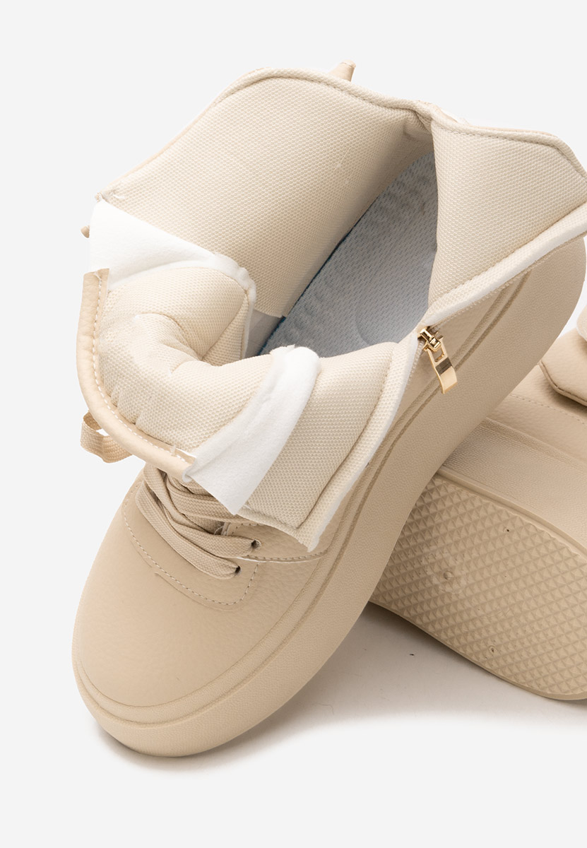 Baskets à plateforme beige Kandice