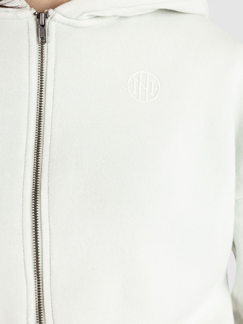 Ninth Hall Meena Full Zip Hoodie aqua mineral wash