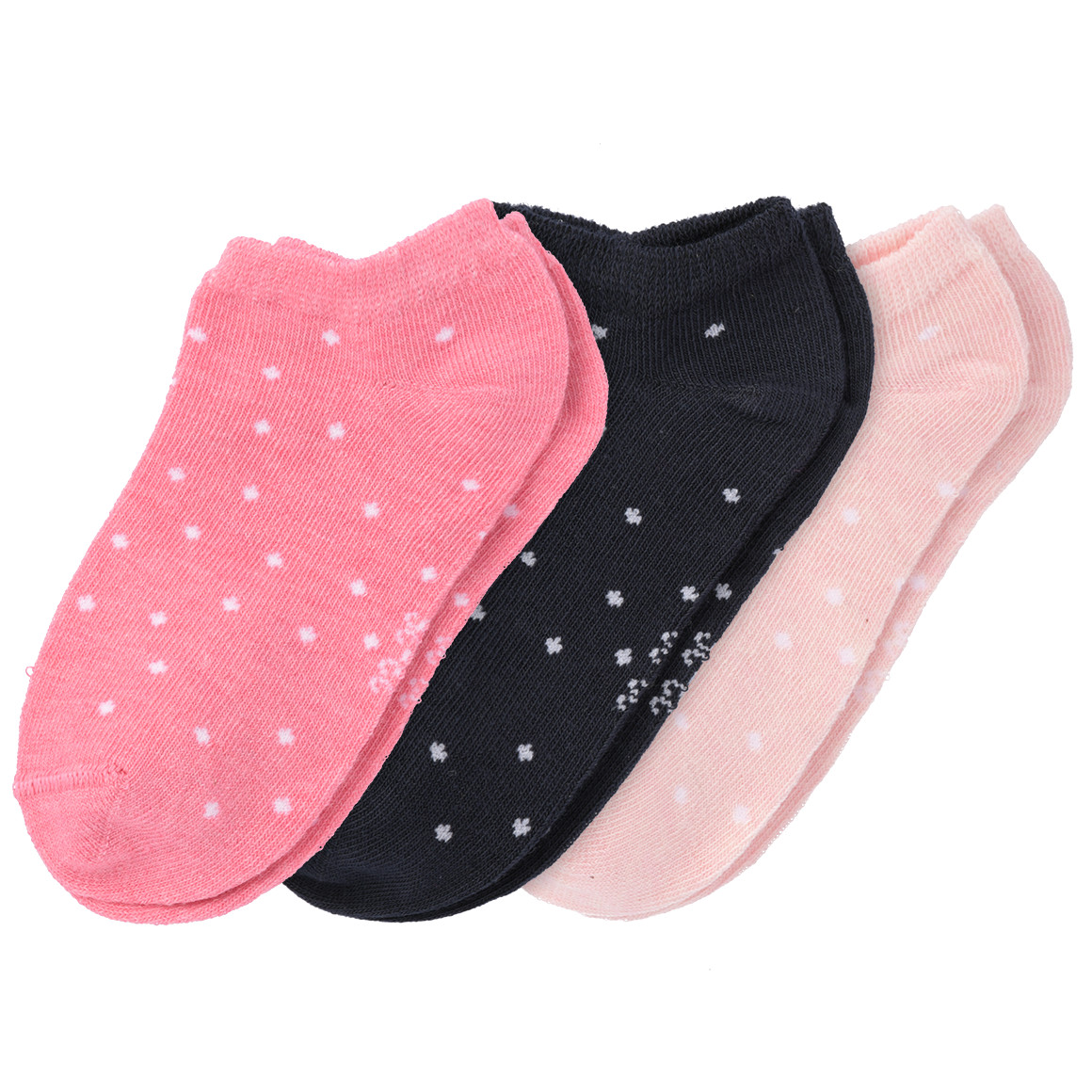 Topolino 3 Paar Mädchen Sneaker-Socken im Set pink / dunkelblau / rosa
