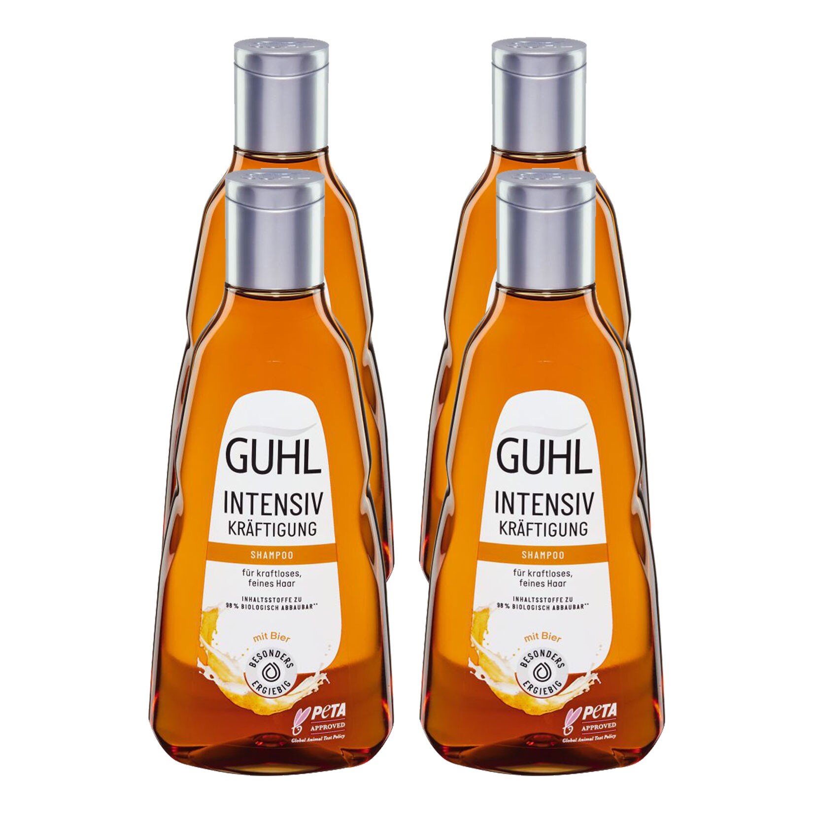 Guhl Shampoo Intensiv Kräftigung 250 ml, 4er Pack